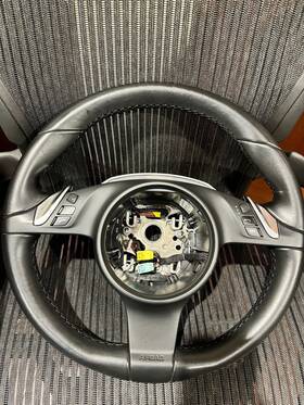 Porsche 991.347.803.10 991 997 958 970 Leather Steering Wheel Pdk Heated Black