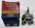 New Old Stock Heater Switch For Some 1956 Plymouth Models Mopar #1648736. Fixed Price $110.00.