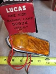 Nos Original 1968 Lucas Jaguar Right Side Front Marker Lamp Amber 52934 L824. Fixed Price $125.00.