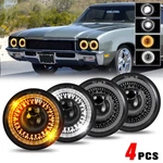 4PCS 3/4" 5.75'' Led Headlights Start Up Halo Drl Fit Buick Riviera 1963-1974. Fixed Price $161.99.