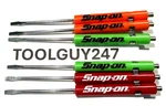 6 Snap On Tools Pocket Screwdriver, Flat Tip Screwdrivers, Mixed Magnet End New. Fixed Price $19.95.