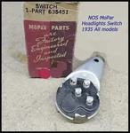 Nos 1935 Mopar Headlight Switch Plymouth Dodge Chrysler Desoto Convertible Coupe. Fixed Price $49.50.