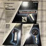Vintage Sears Craftsman Timing Light, Remote Starter Switch, Compression Tester. Fixed Price $50.00.