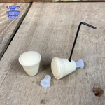 Ivory Radio Knob Set - W' Allen Wrench Vw Bug Beetle Bus Karmann Ghia & TYPE3. Fixed Price $22.00.