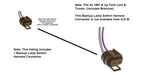 1 Backup Lamp Switch Connector! 67-UP Ford Mustang Bronco Mercury Cougar Fomoco. Fixed Price $28.00.