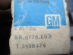 A/c Delco Gm Nos 3998476 1973 Defog Sw. Fixed Price $80.00.