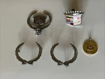 Cadillac Wreath Emblems 7643400 Hood Ornament Crest Badge Trim Parts Lot. Fixed Price $30.00.