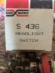 Borgwarner Headlight Switch S436 Nos. Fixed Price $15.00.