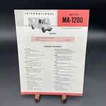 Vintage Original Rare Ih International Harvester MA-1200 Metro Truck Brochure. Fixed Price $19.00.