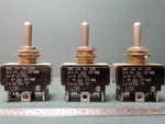 Micro 512TS1-1 On-off-on Dpdt Toggle Switches Qty 3 Nos Includes Screws. Fixed Price $17.00.