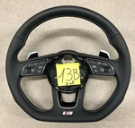 Audi S-line A4 S4 A5 S5 SQ5 Flat Malfunction Black Leather Steering WHEEL#13B. Fixed Price $548.00.