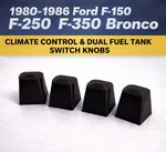 80-86 Ford F150 F250 F350 Bronco Fuel Tank Switch Climate Control Knob Set (4). Fixed Price $25.30.
