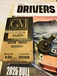 1951 1952 Chevrolet Fleetline Styleline Nos Gm Heater Blower Fan Switch #3127028. Fixed Price $25.00.