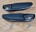 1955 1956 Chevy Belair 2 Door Sedan Rear Arm Rests With Ash Trays Black Pair. Fixed Price $164.90.