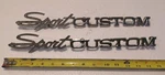 (2) Two 70-72 Ford Truck "sport Custom" Bedside Emblems Badges DOTB9925632E Oem. Fixed Price $99.00.