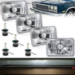 4X6" 22/33W H4 Led Crystal Clear Glass Lens Headlight Set For 1981-87 Gm G-body. Fixed Price $189.95.