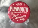 Retro 1953 Plymouth 3" Pin / Badge Mopar Cranbrook Cambridge Belvedere Savoy. Fixed Price $29.99.