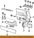Gm Oem 97-99 Lesabre Front Door Interior Trim-switch 25559810. Fixed Price $51.92.