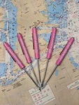 Snap-on Tool Pocket Screwdriver, 5 Pack Pink, Brand New, Magnetic End, Flat. Fixed Price $13.50.