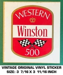 Western Winston 500 - Vintage Original Vinyl Decal Sticker Nascar Racing. Fixed Price $5.79.