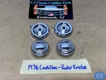 Oem 76 Cadillac Deville Dash Radio Knobs W/gold Wreath Bezels Escutcheons. Fixed Price $94.99.