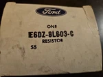 Nos Ford E6DZ-8L603-C Cooling Fan Resistor 86-89 Taurus. Fixed Price $30.00.
