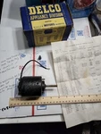 1950 1951 1952 Cadillac Heater Blower Motor Nos Delco Gm 1222. Fixed Price $200.00.