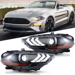 Pair Of Headlights 18-23 Ford Mustang Full Led Projector Headlamps Drl Lh. Fixed Price $206.62.