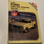Clymer Ford F100-350 Pickups Service Shop Manual 1969-1987. Fixed Price $17.00.