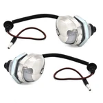 66-71 Ford Ranchero & Wagon License Plate Light Assembly Chrome + Pigtail Pair. Fixed Price $109.50.