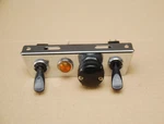 Vintage Chrome Panel And 2 Switches Universal Mini Austin Jaguar Triumph.. Fixed Price $48.00.