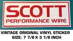 Scott Performance Wire Vintage Original Vinyl Decal Sticker - Racing Engine. Fixed Price $7.23.