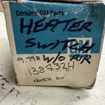 Gm 1387324 Heater Switch W/o Air 1969-70 Buick Lesabre & Wildcat Nos. Fixed Price $65.00.