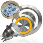 22MM Billet Latching 12V Push Button Switch White And/or Orange Led Illuminated. Fixed Price $54.95.