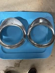 1957 Oldsmobile 88 98 Headlight Bezel Set Oem Gm 5947805 Chrome Trim Vintage. Fixed Price $96.98.