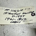 Gm 1116610 Ignition Switch D-1434 1961-63 Chevy Passenger Car Nos. Fixed Price $68.00.