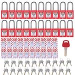 Lockout Tagout Locks, 20PCS Safety Keyed Differently(come With 1PCS Master. Fixed Price $124.75.