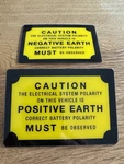 Jaguar Triumph Classic Car Battery Positive Earth Negative Sign Nos Vintage. Fixed Price $26.74.