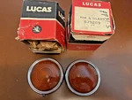 Nos Pair Lucas Amber Lamp Lenses & Rims 575289, Jaguar MK2, XK140/150 +. Fixed Price $45.00.