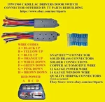 1959/1960 Cadillac Drivers Master Switch Connector With Repair Harness Tested. Fixed Price $88.50.
