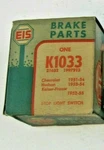Vintage Brake/stop Light Switch;eis # K1033, Fits Antique Vehicles; 1951-1972. Fixed Price $23.40.
