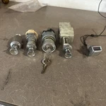 Vintage Ford Autolite Ignition With Keys Dash Switches Brake Light Bezels. Fixed Price $69.69.