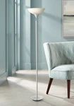 Adesso Metropolis 71 1/2" High Chrome Modern Torchiere Floor Lamp. Fixed Price $150.00.