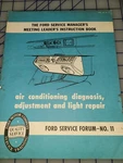 1963 Ford Managers Training Manual Ac Diagnosis Adjustment Light Repair. Fixed Price $12.60.